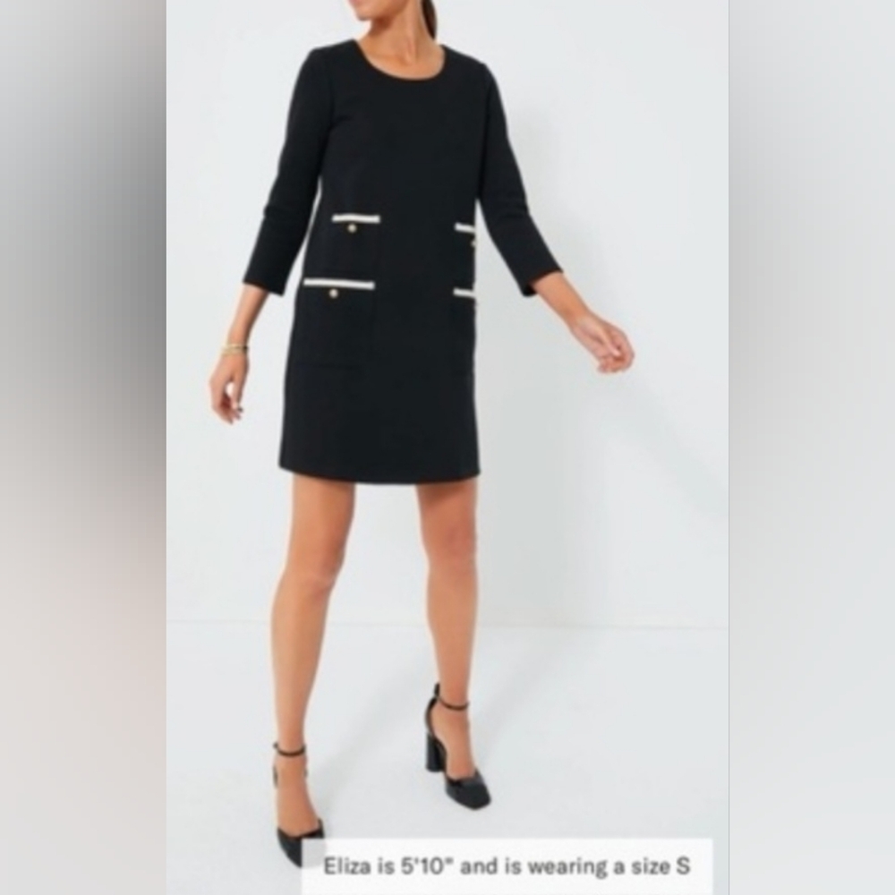 Tuckernuck Black Francoise Mod Mini Dress Size M